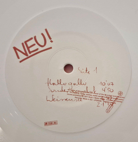 Neu! : Neu! (LP, Album, RE, Whi)