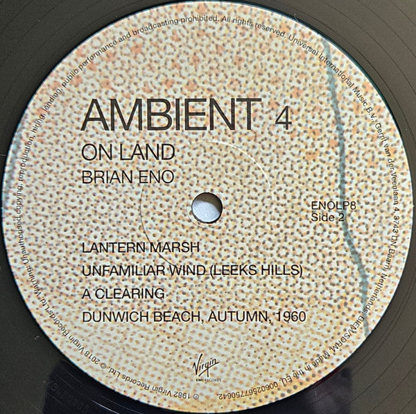Brian Eno : Ambient 4 (On Land) (LP, Album, RE, 180)
