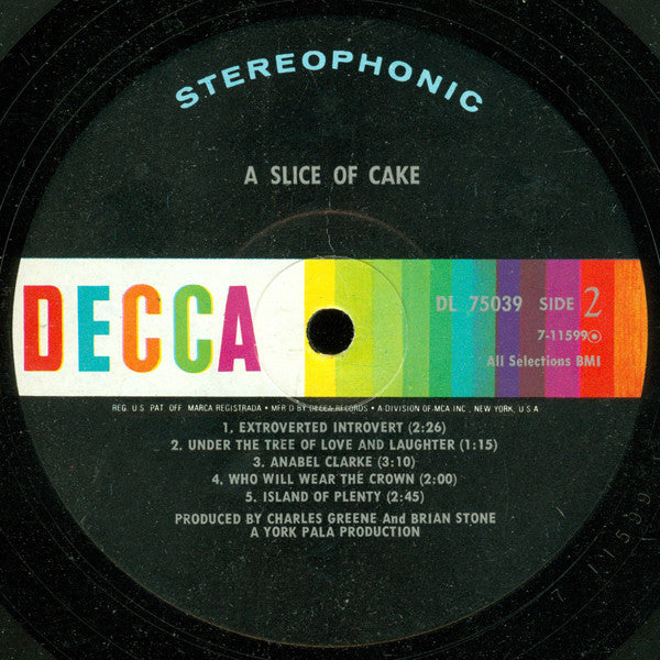 The Cake (2) : A Slice Of Cake (LP, Album)