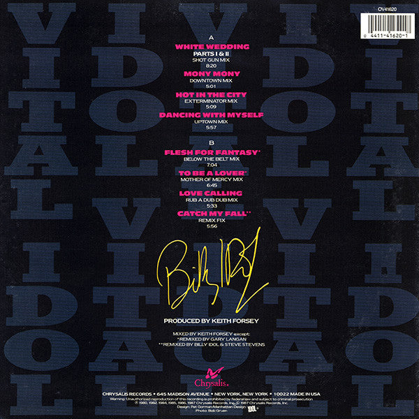 Billy Idol : Vital Idol (LP, Comp, RE)