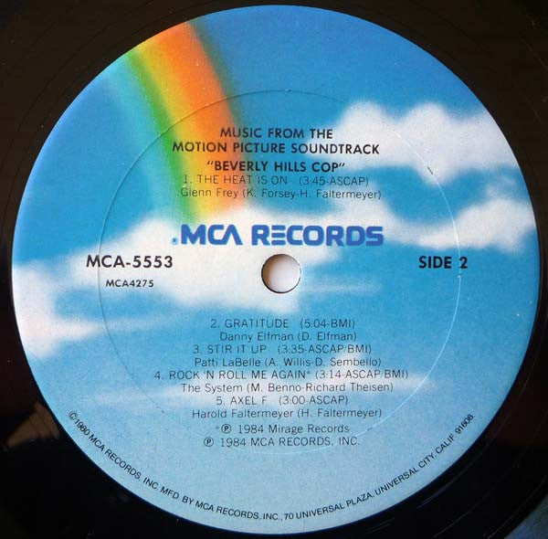 Various : Music From The Motion Picture Soundtrack - Beverly Hills Cop (LP, Comp, Club, Car)