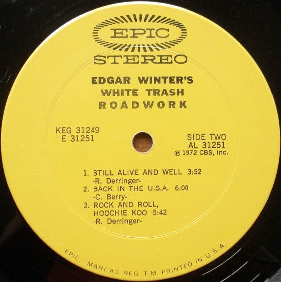 Edgar Winter's White Trash : Roadwork (2xLP, Album, Pit)