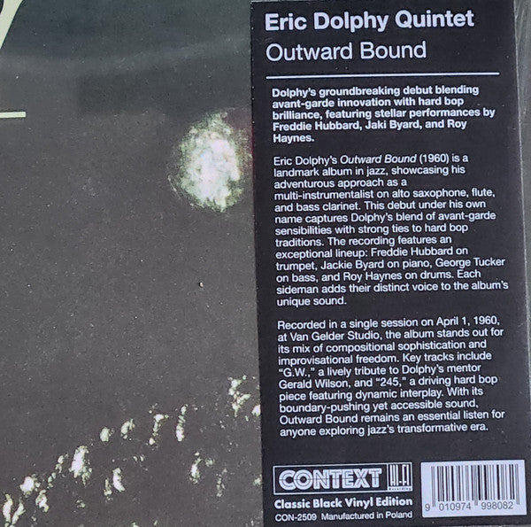Eric Dolphy Quintet : Outward Bound (LP, Album, RE)