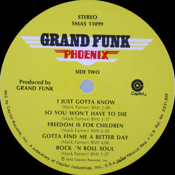 Grand Funk* : Phoenix (LP, Album, Jac)