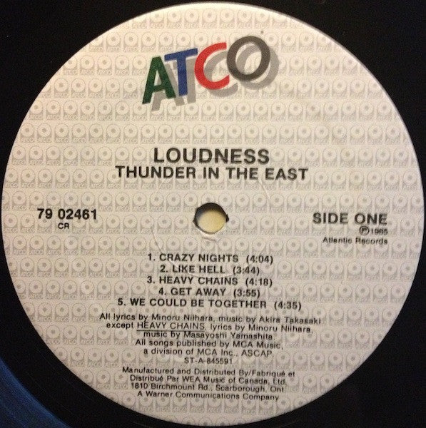 Loudness (5) : Thunder In The East (LP, Album)