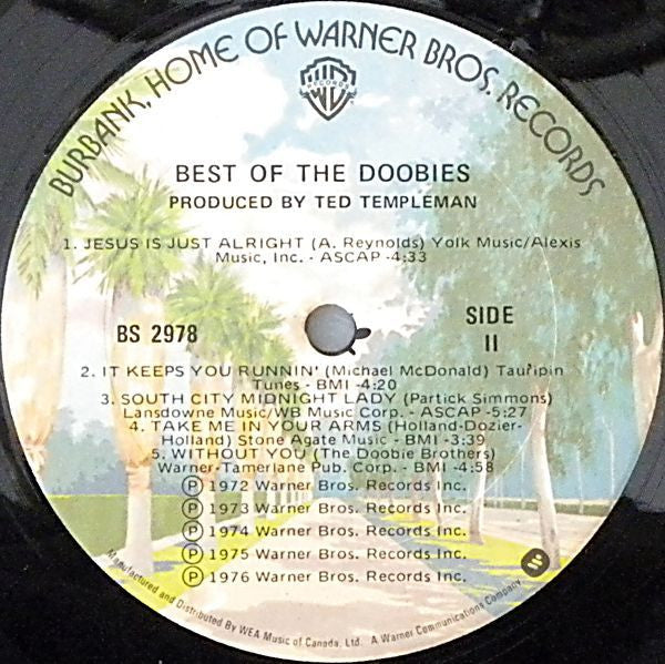 The Doobie Brothers : Best Of The Doobies (LP, Album, Comp, Bur)