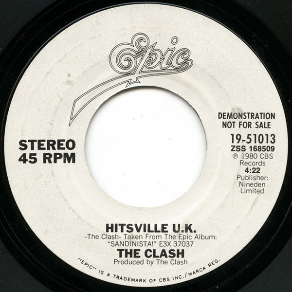 The Clash : Hitsville U.K. (7", Promo)