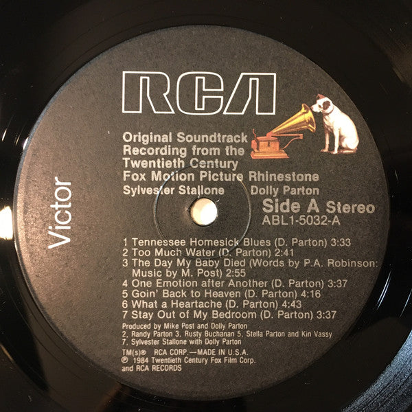 Various : Rhinestone - Original Soundtrack Recording From The Twentieth Century Fox Motion Picture (LP, Album)