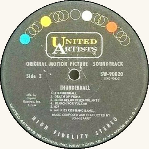 John Barry : Thunderball (Original Motion Picture Soundtrack) (LP, Album, Club)