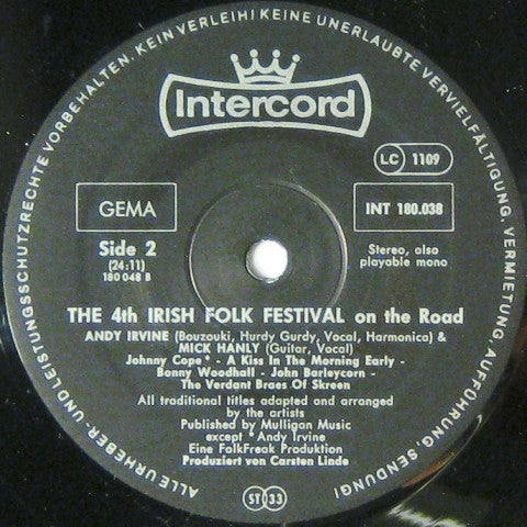 Various : The 4th Irish Folk Festival (On The Road) (2xLP, Album)