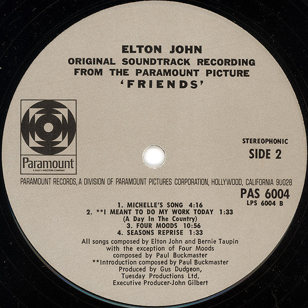 Elton John : Friends (LP, Album)