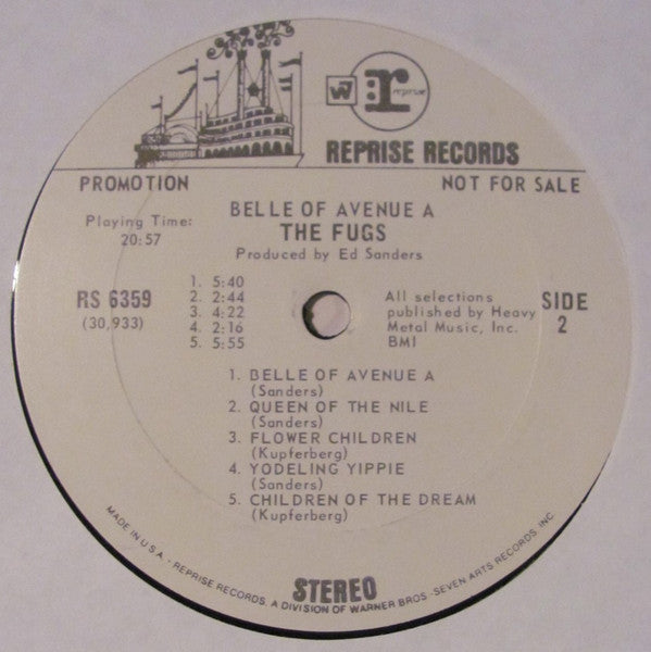 The Fugs : The Belle Of Avenue A (LP, Album, Promo)