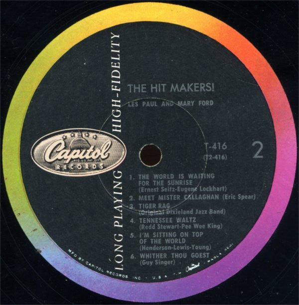Les Paul & Mary Ford : The Hit Makers! (LP, Album, Mono, RE, Scr)