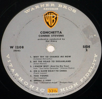 Connie Stevens : Conchetta (LP, Album, Mono)