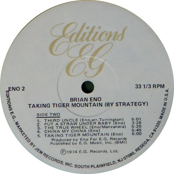 Eno* : Taking Tiger Mountain (By Strategy) (LP, Album, RE, Hub)