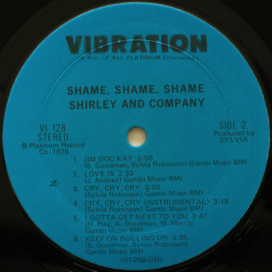 Shirley And Company* : Shame Shame Shame (LP)