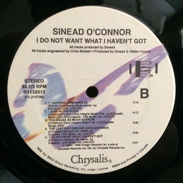 Sinéad O'Connor : I Do Not Want What I Haven't Got (LP, Album, Club)