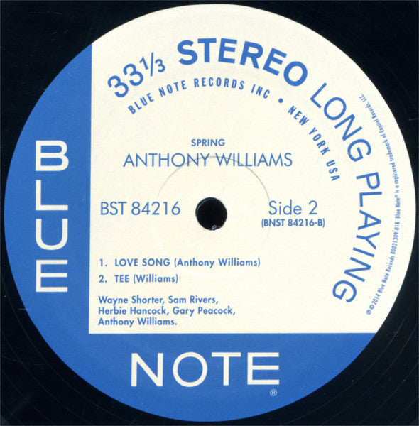 Anthony Williams : Spring (LP, Album, RE)