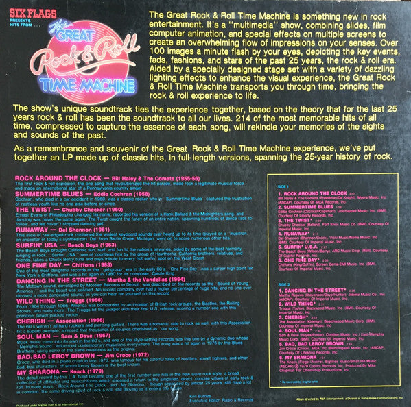 Various, Six Flags Orchestra & Chorus : Six Flags Presents Hits From 'The Great Rock & Roll Time Machine' (LP, Comp)