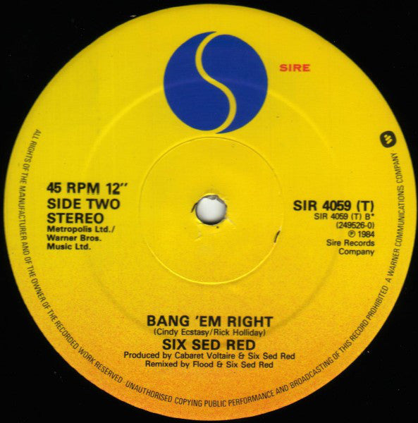 Six Sed Red : Shake It Right (12")