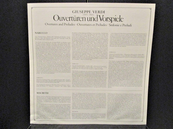 Verdi* - Herbert Von Karajan - Orchestre Philharmonique De Berlin* : Verdi - Ouvertüren (LP, Album)