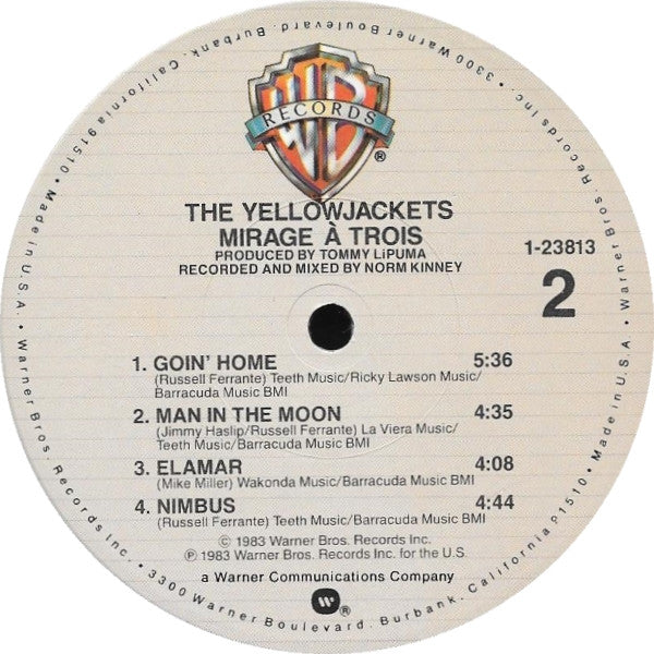 The Yellowjackets* : Mirage À Trois (LP, Album, Win)