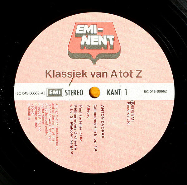 Anton Dvorak* : Celloconcert In B, Op. 104 (LP)