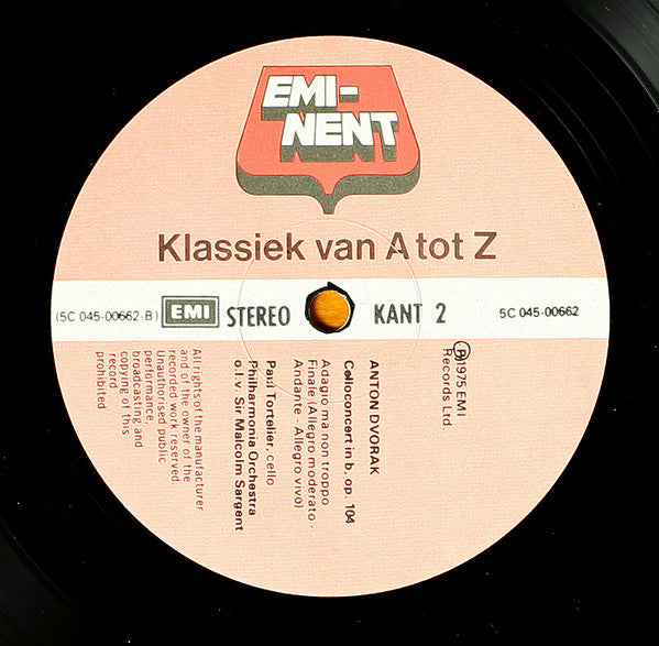 Anton Dvorak* : Celloconcert In B, Op. 104 (LP)