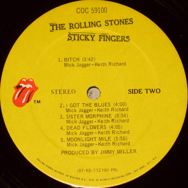 The Rolling Stones : Sticky Fingers (LP, Album, RP, Zip)