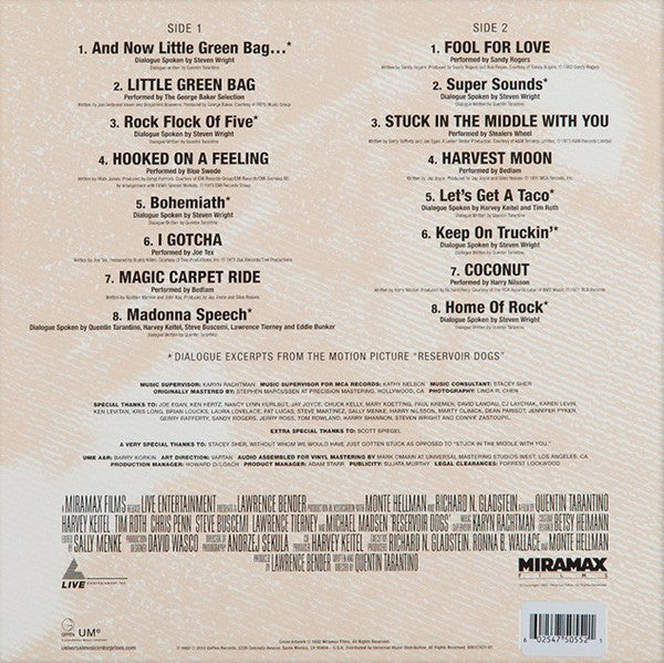 Various : Reservoir Dogs (Original Motion Picture Soundtrack) (LP, Comp, Ltd, RE, Red)