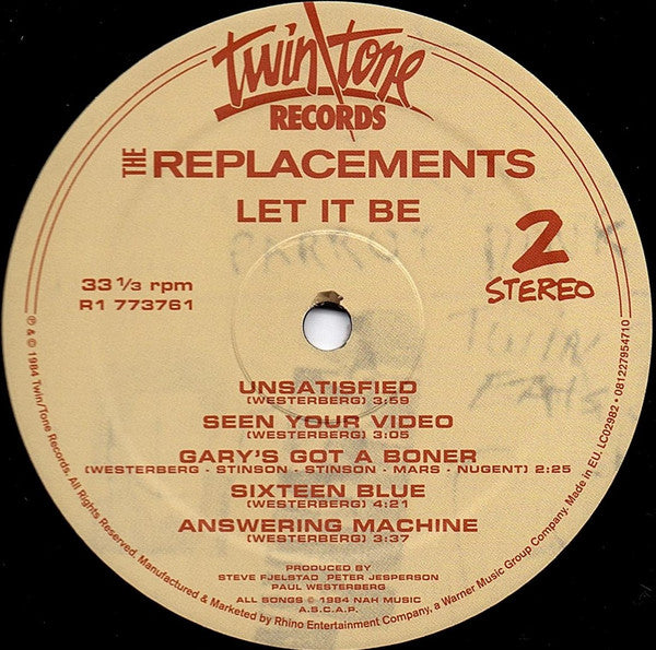 The Replacements : Let It Be (LP, Album, RE)