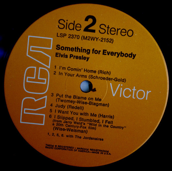 Elvis Presley : Something For Everybody (LP, Album, RE)