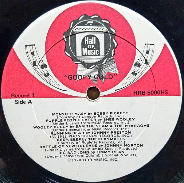 Various : Goofy Gold (Horror Sounds Of Terror) (2xLP, Comp, Gol)