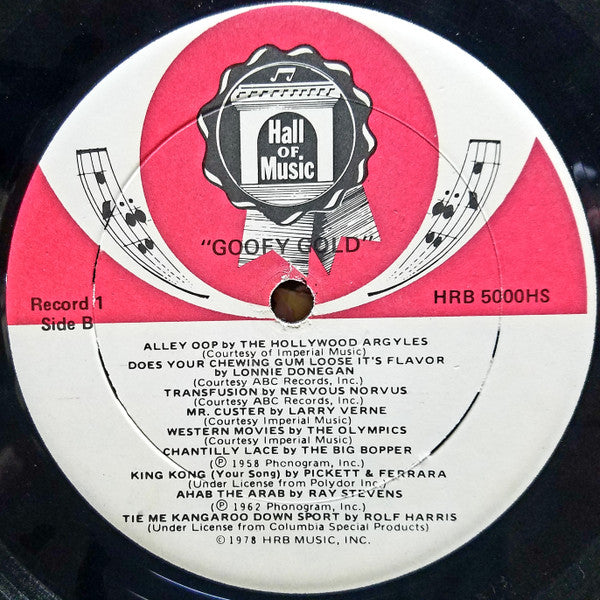 Various : Goofy Gold (Horror Sounds Of Terror) (2xLP, Comp, Gol)