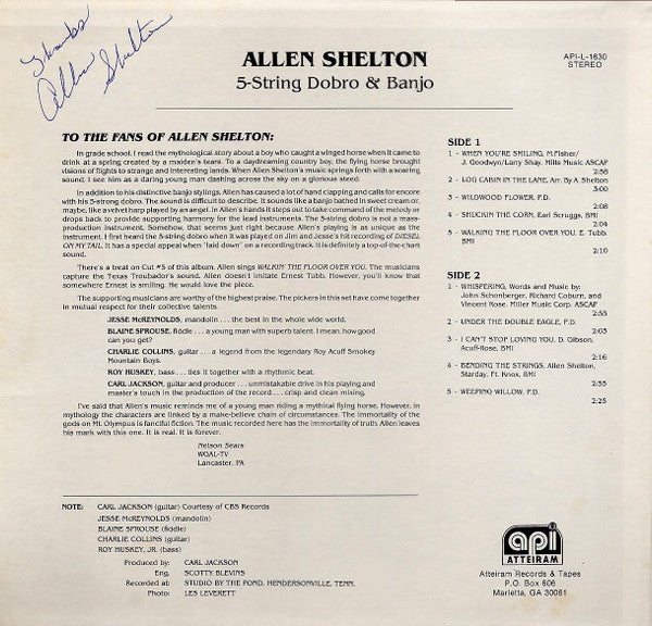 Allen Shelton : 5 String Dobro & Banjo (LP, Album)