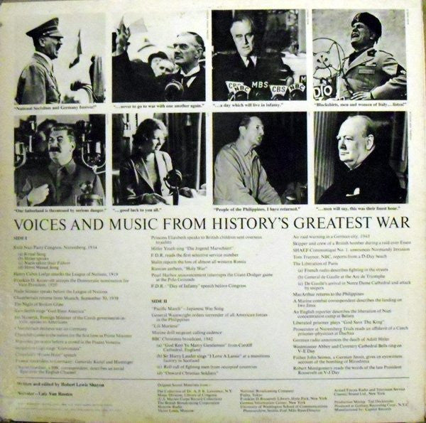 Various : Historic Voices And Music From World War II (LP)