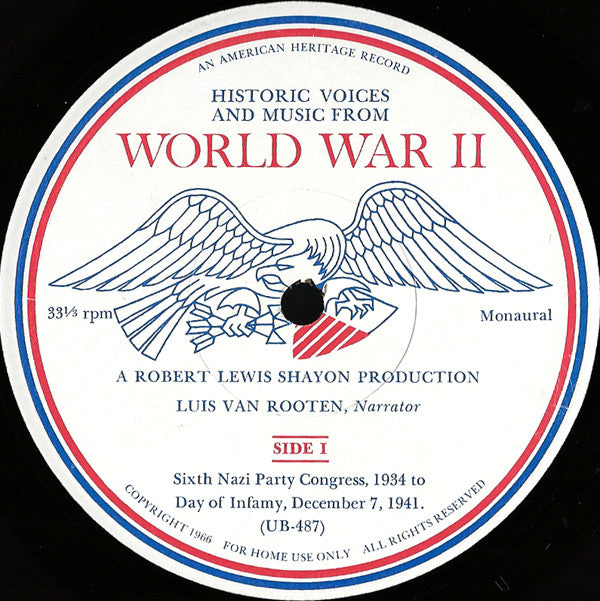 Various : Historic Voices And Music From World War II (LP)