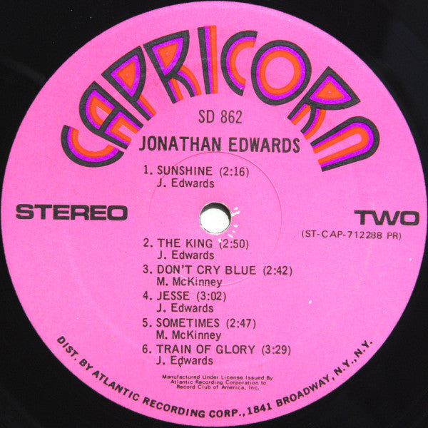 Jonathan Edwards (2) : Jonathan Edwards (LP, Album, Club, PR,)