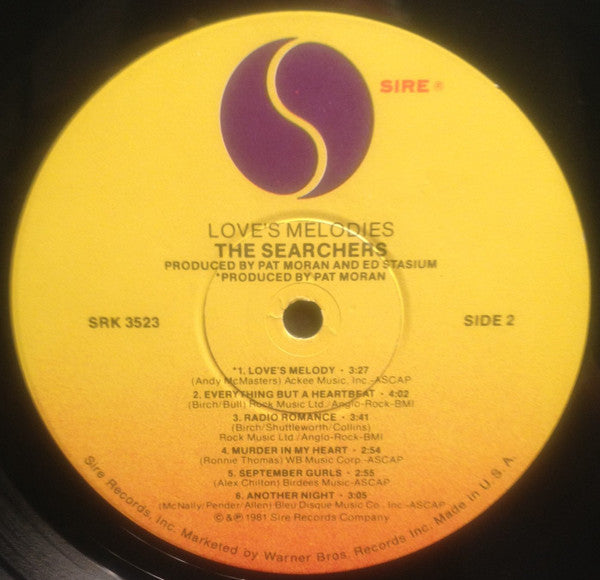 The Searchers : Love's Melodies (LP, Album, Win)