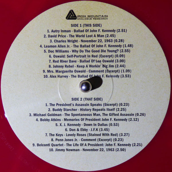 Various : The Ballad Of JFK: A Musical History Of The John F. Kennedy Assassination (1963-1968) (LP, Comp, RM, Red)