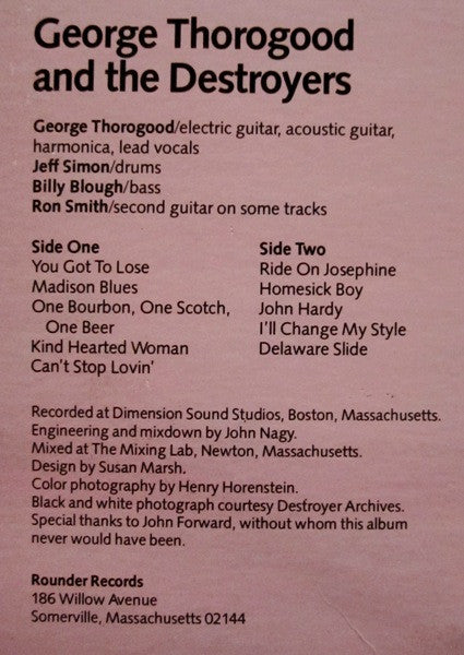 George Thorogood And The Destroyers* : George Thorogood And The Destroyers (LP, Album)