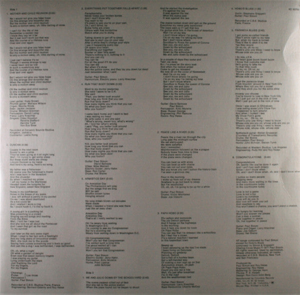 Paul Simon : Paul Simon (LP, Album, San)