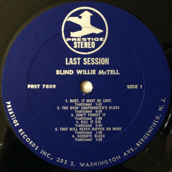 Blind Willie McTell : Last Session (LP, Album, RE)