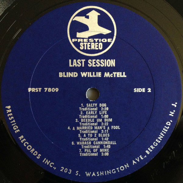 Blind Willie McTell : Last Session (LP, Album, RE)