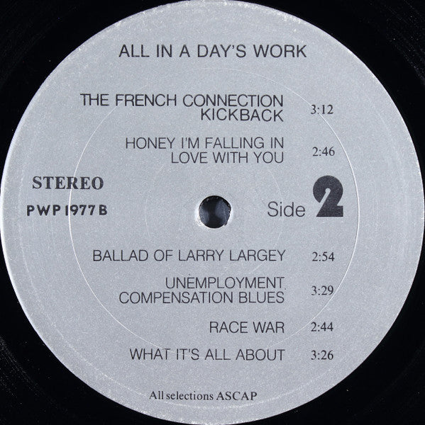 Spark Newspaper Staff : All In A Day's Work (LP)
