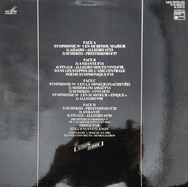 Evgeni Svetlanov : Borordine: Les trois symphonies (LP, Album, Gat + LP, Album, 2 L)