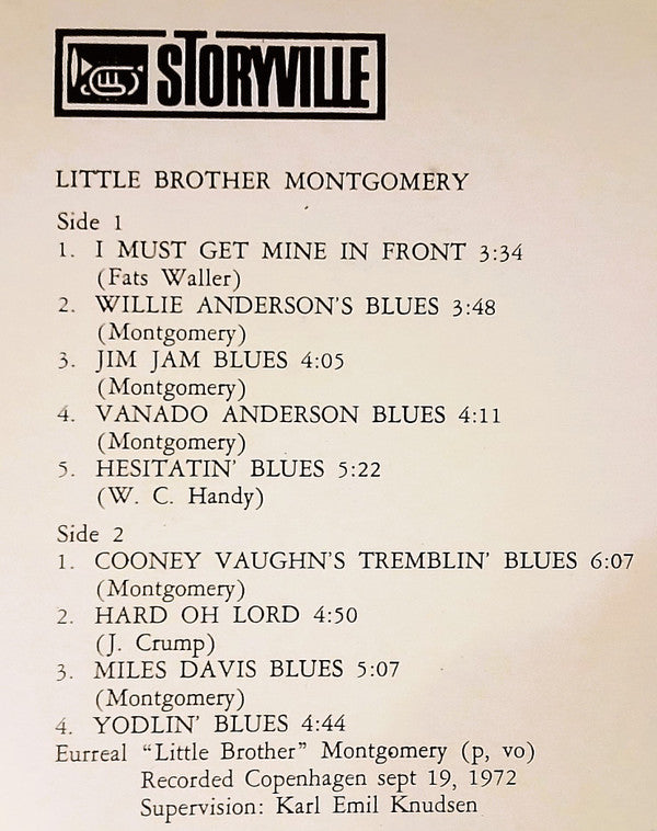 Little Brother Montgomery : Deep South Piano (LP, Album)