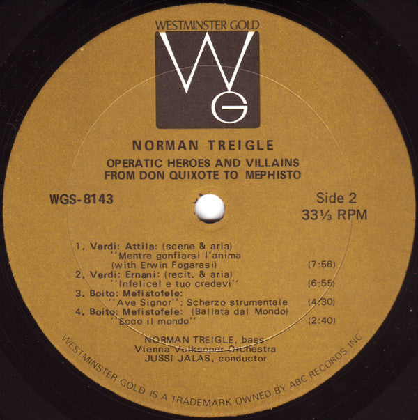 Norman Treigle : Operatic Heroes & Villains (LP, RE)