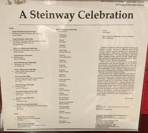 Various : A Steinway Celebration (LP, Album)