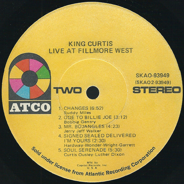 King Curtis : Live At Fillmore West (LP, Album, Club, Gat)